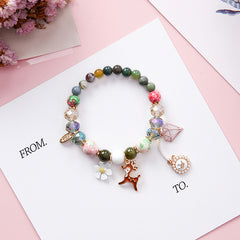 Elegant Pearl & Stone Bracelet