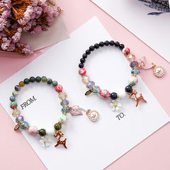Elegant Pearl & Stone Bracelet