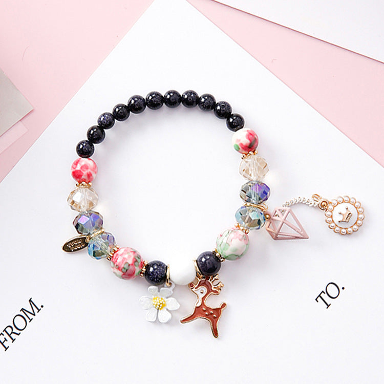 Elegant Pearl & Stone Bracelet
